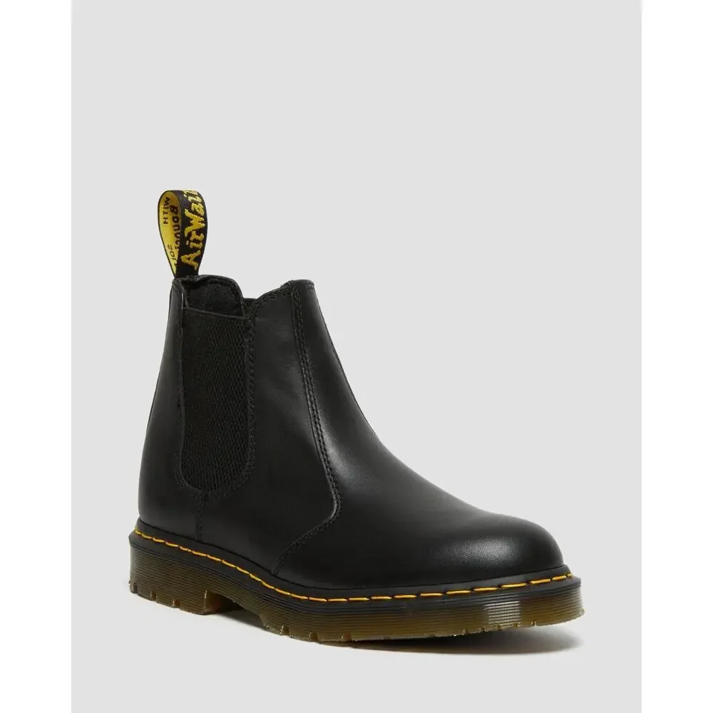 Dr. Martens 2976 SR Chelsea Boots Black Leather Slip Resistant Mens 9 Womens 10